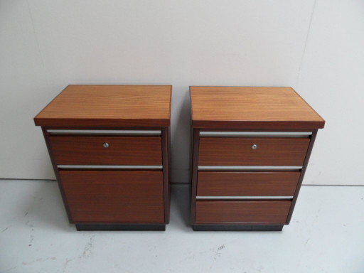 Mid Century Set Van 2 Mahoniehouten Ladekasten – Wood (photo 2 of 12)