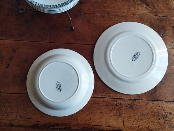 Image 1 of "Alhambra" ironstone earthenware service from Salins