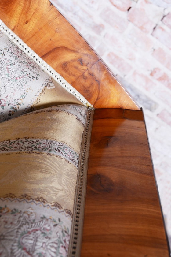 Restored Biedermeier Sofa, by Josef Danhauser, Cherry Wood, Austria, 1820s – Textile (photo 12 of 13)