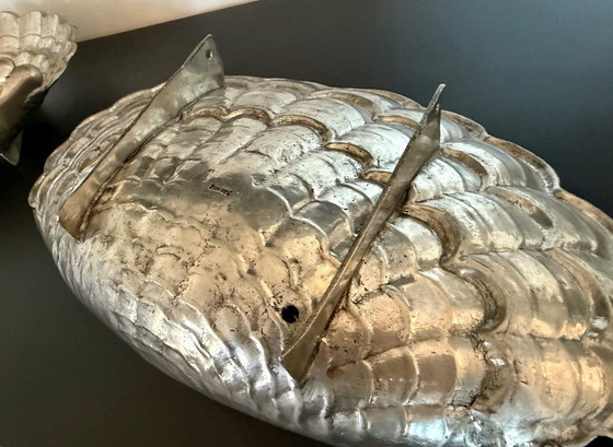 Coppia di Applique Vincent Garnier in Peltro – Metal (photo 10 of 12)