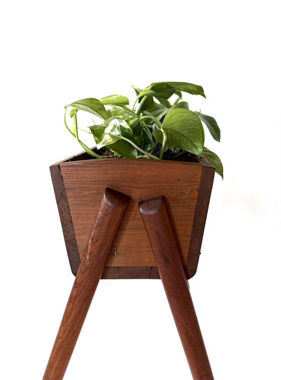 Image 1 of Vintage Danish teak planter '60