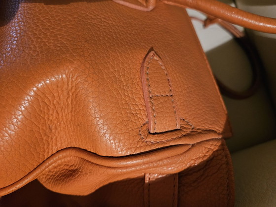 Beliebte Luxus-Leder-Handtasche in Orange – Andere Taschen, Lammleder (photo 8 of 11)