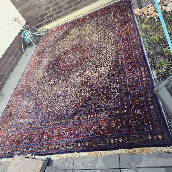 Image 1 of Antiek origineel Isfahan Perzisch oosters tapijt handgeknoopt 300x205cm TOP conditie zijde op nieuwe wol uniek
