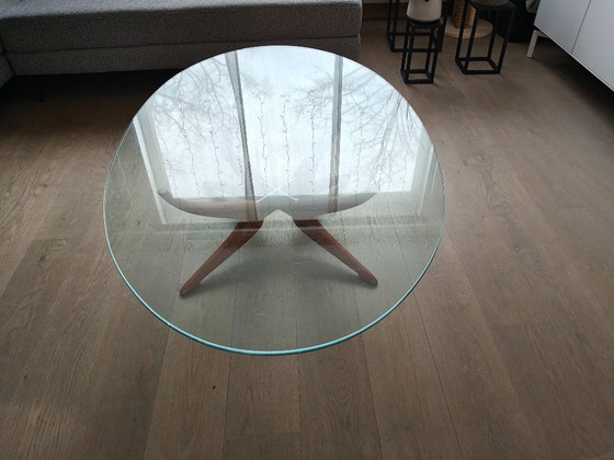 Image 1 of Porada Denuo Salontafel – Italiaans Design – Massief Hout & Glas