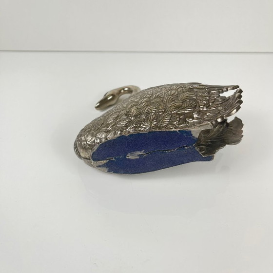 Image 1 of Toallero Swan, metal plateado, 1970