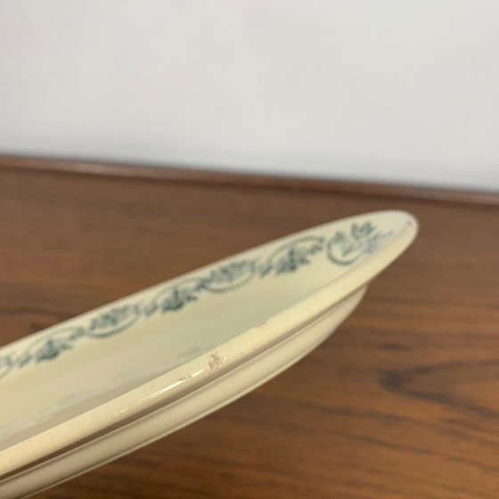 Image 1 of Kleines St. Amand Ceranor-Geschirr, dunkelgrünes Blumenmuster