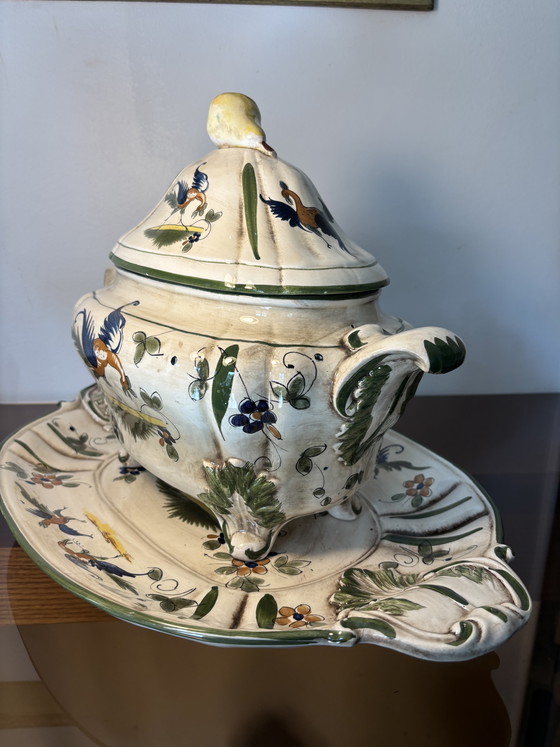 Image 1 of Soupière Capodimonte Faïance estilo Renacimiento 