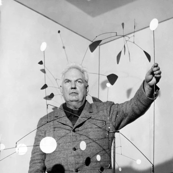 Image 1 of Original-Lithografie • Rot-schwarze Komposition • Alexander Calder • 1965