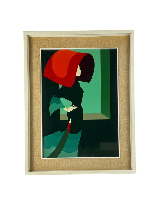 Image 1 of Amleto Dalla Costa, serigrafía original enmarcada, Milán, Italia, años 80