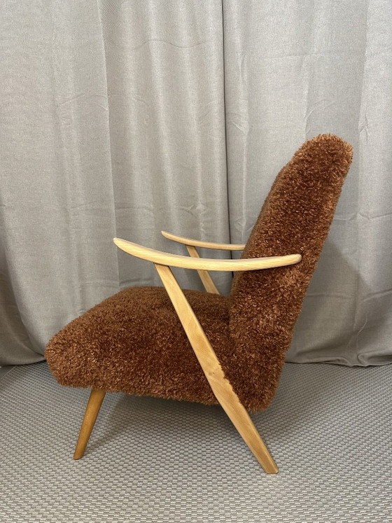 Fauteuils vintage années 60, lot de 2, Bois, Marron (photo 5 sur 5)