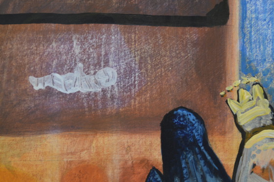 Image 1 of Peinture acrylique sans cadre sur papier W.Duyvendak Oegstgeest