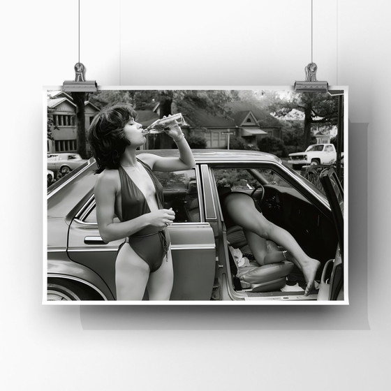 Image 1 of 1x Jane Birkin, scène d'été du milieu du siècle, années 1970