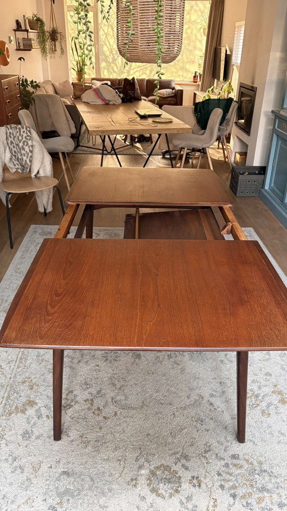 Image 1 of Vintage teak extendable dining table, Louis van Teeffelen