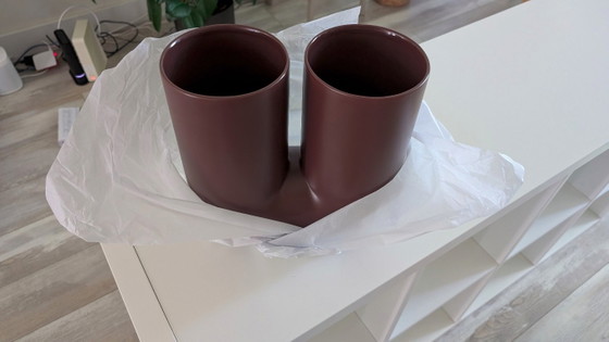 Vaso Muuto Kink - Rosso intenso – Vasi, Ceramic (photo 4 of 8)