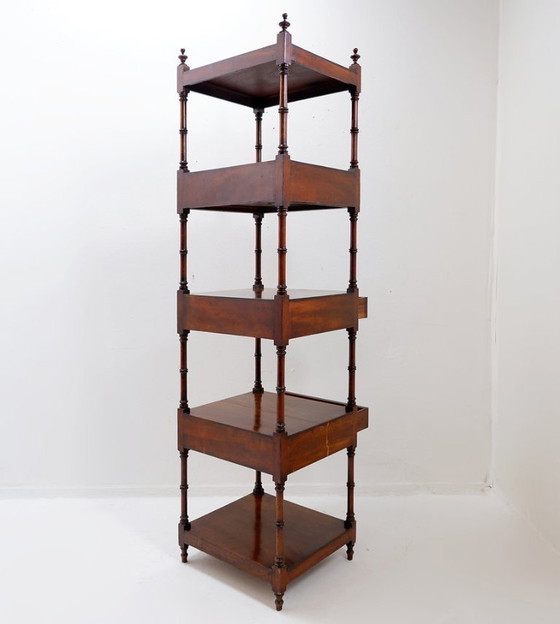 Image 1 of English 19th Century Mahogany Whatnot Shelf