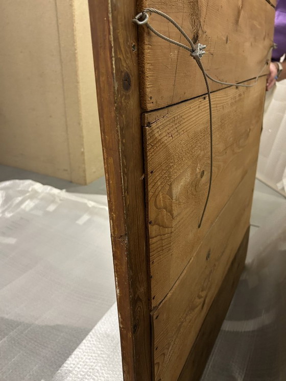 Image 1 of Large Antique Mantelpiece Mirror in Louis Philippe style - Gold - 141 x 103 cm.
