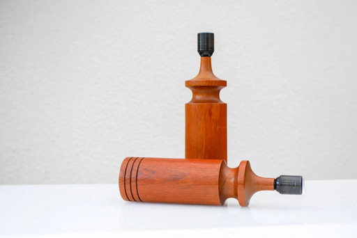 Large mid-century modern Danish teak table lamps, set of 2 – tafellampen, Mid Century Modern (photo 2 of 13)