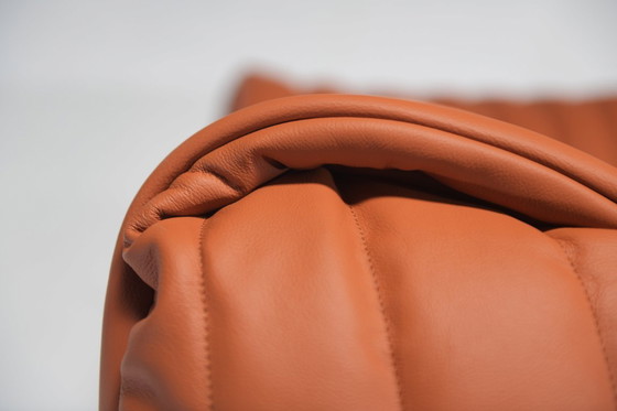 Image 1 of Schitterende vintage Sandra-bank met nieuw leer, ontworpen door Annie Hiéronimus voor Cinna in 1970.