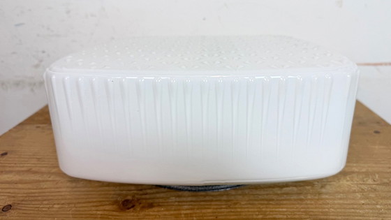 Image 1 of Vintage wand- of plafondlamp met melkglas, jaren 70