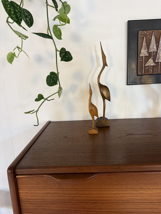 Image 1 of Set of 2 vintage teak cranes '60