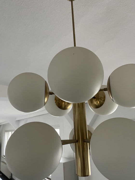 Image 1 of Sputnik Lamp ball opal milk glass 50s retro easy German DDR