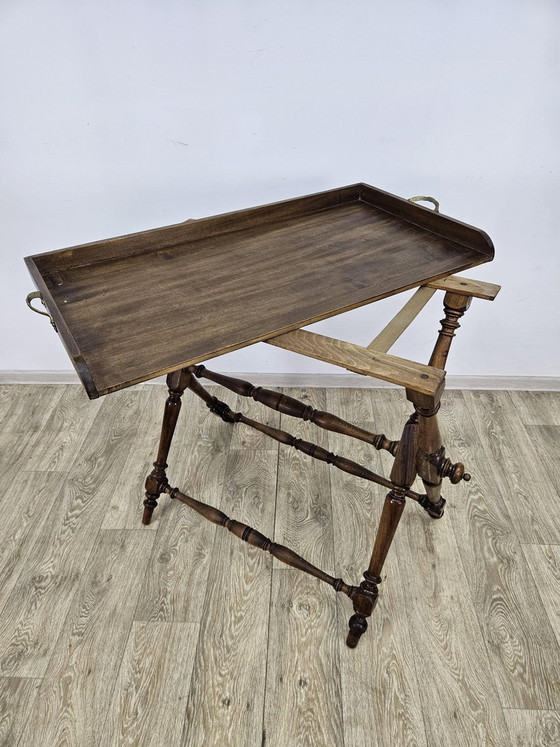 Eclectische Bijzettafel met Afneembaar Dienblad, 19e eeuw (photo 10 of 16)