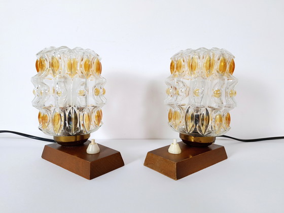 Image 1 of Paire de lampes de table vintage, lampes de chevet lampes de bureau 70's