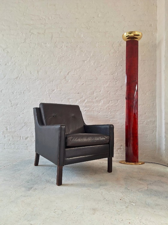 Danish Mid-Century Dark Brown Leather Lounge Chair, 1960s – Armchairs (photo 8 of 8)