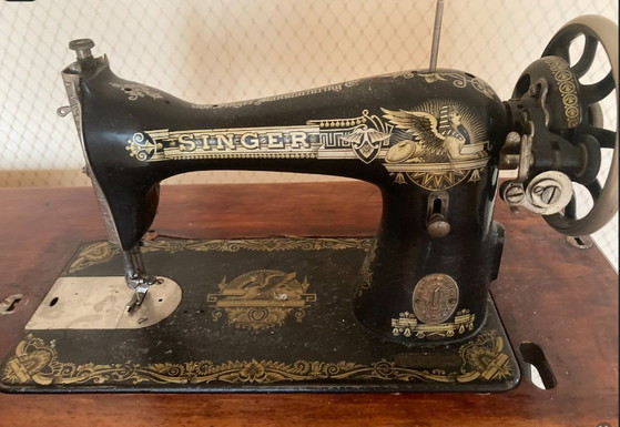 Máquina de coser antigua SINGER de pedal - Modelo 127K/27K "SPHINX" – Escocia, 1910 – Objetos decorativos (photo 6 of 14)