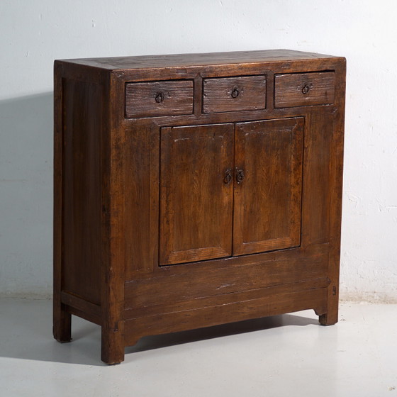 Grenen dressoir met drie laden en twee deuren – China, circa 1950 (photo 4 of 40)
