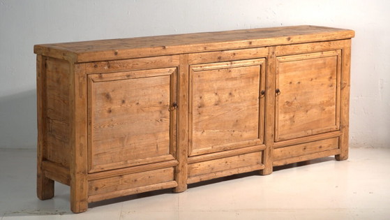 Antique wooden sideboard with three doors (c.1920) (photo 3 of 40)
