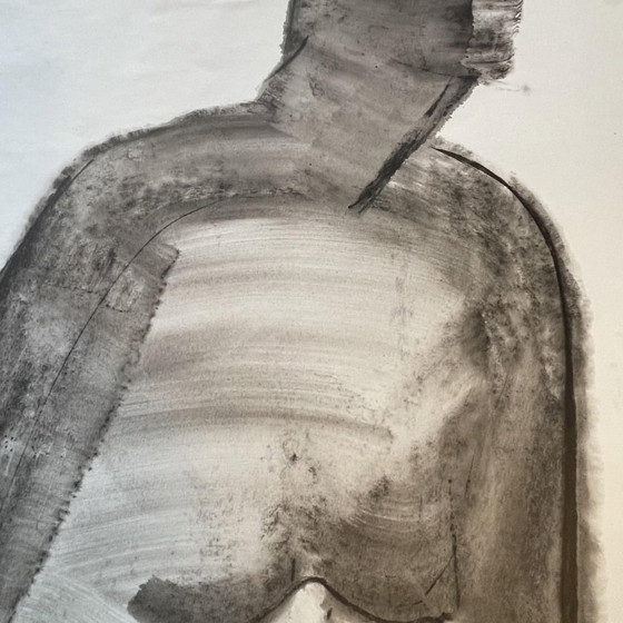 Georges (géo) De Vlamynck, Femme Nue Abstraite, Fusain Encre Craie sur Papier Mouillé – Peintures et dessins (photo 4 of 17)