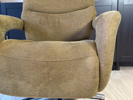 Image 1 of Poltrona reclinabile originale Hukla, da pavimento, in tessuto, verde, come nuova.