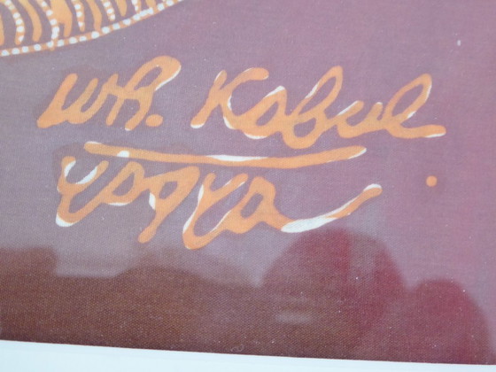 Image 1 of Figura indù Batik su seta