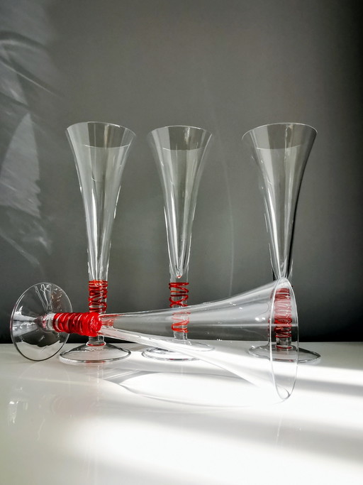 Copas de Prosecco LSA International, hechas a mano y sopladas a boca.