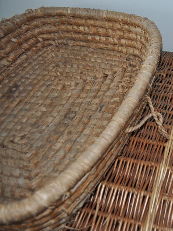 Raffia-Korb, 1940er Jahre – Dekorative Objekte (photo 3 of 3)