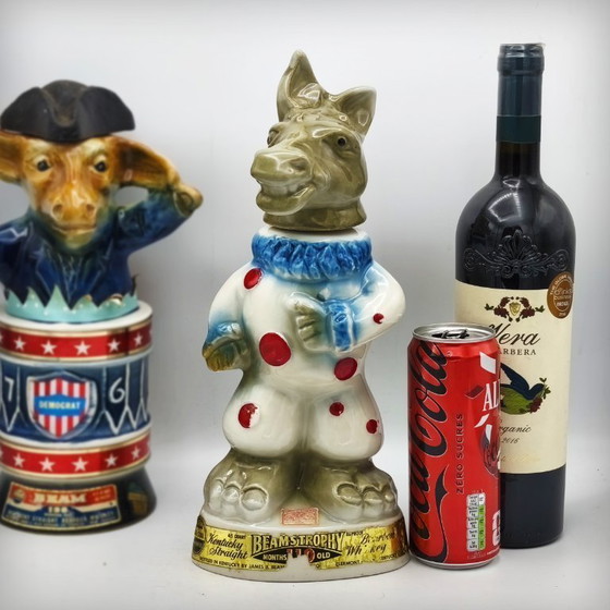 Image 1 of Caraffa in ceramica "Clown Donkey" di Jim Beam, USA, anni '60