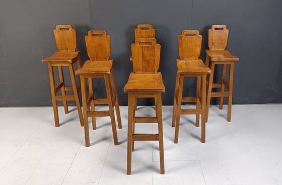 Image 1 of Mid Century Brutalist Bar Stools, 1960s
