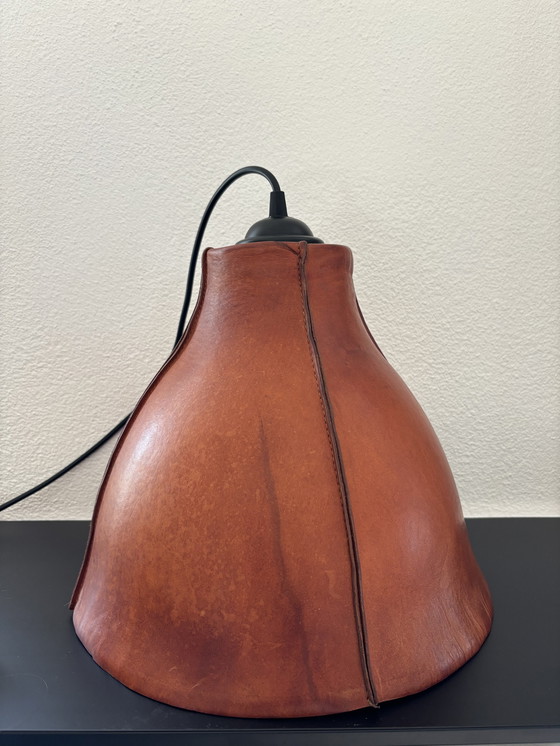 Image 1 of Vintage Leren Hanglamp 