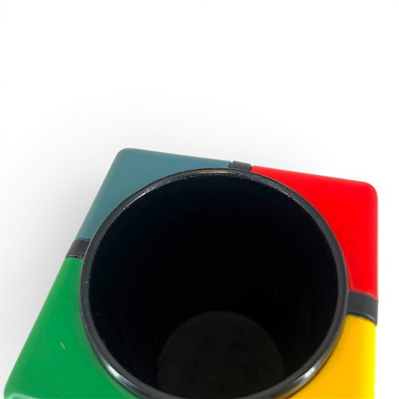 Image 1 of Porte-stylo vintage Tino TT Design – Style Memphis / Objet de design postmoderne des années 1980