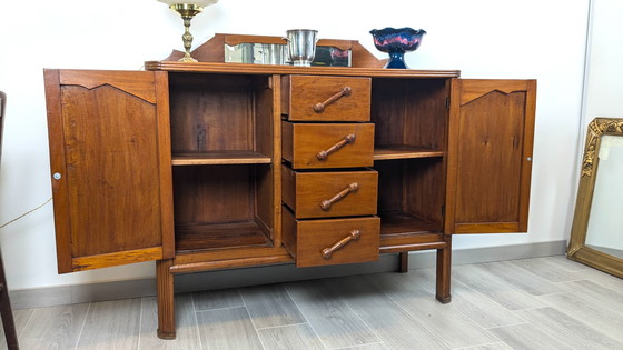 Image 1 of Vintage Mahogany and Mahogany Veneer Sideboard
