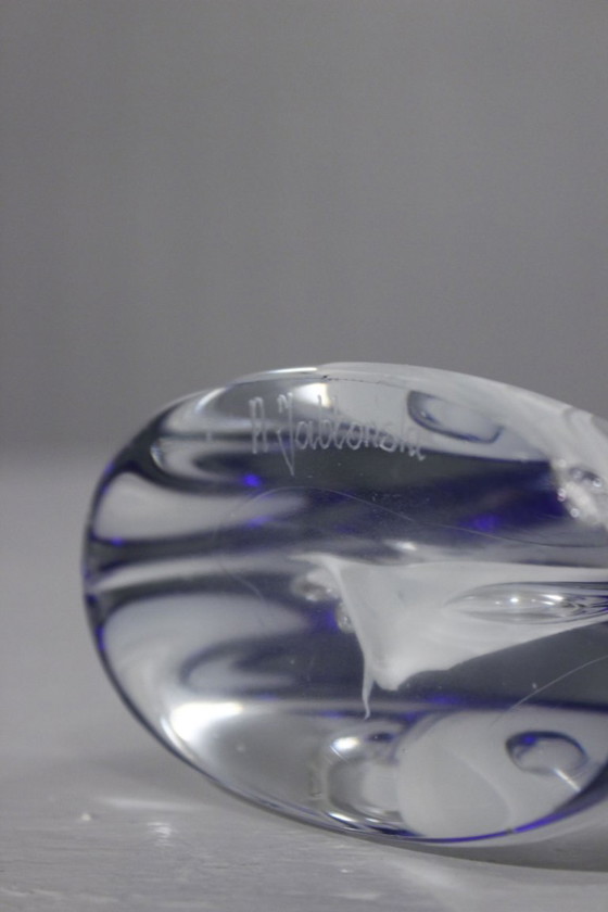 Image 1 of Imponente portacandele vintage in vetro soffiato, design Adam Jablonski, Polonia, anni '70