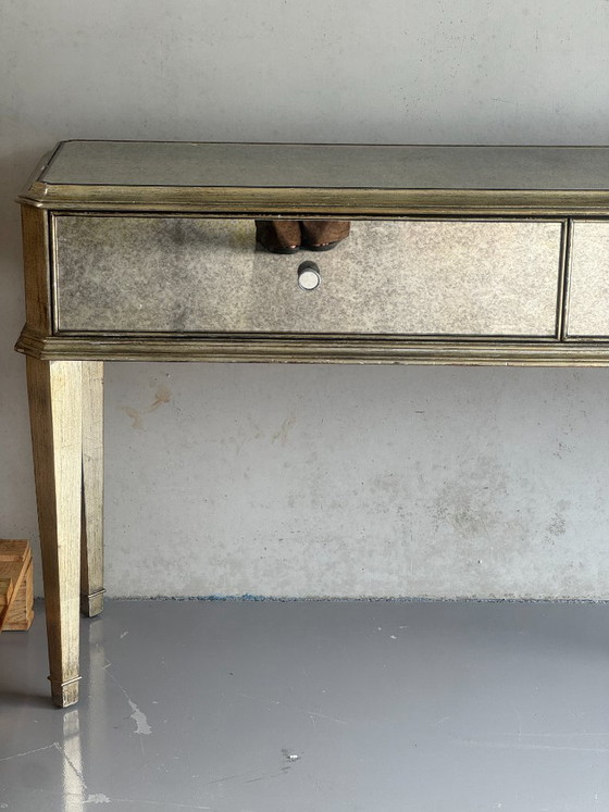 Ethan Allen Console Table – Bronze, Glass (photo 4 of 8)