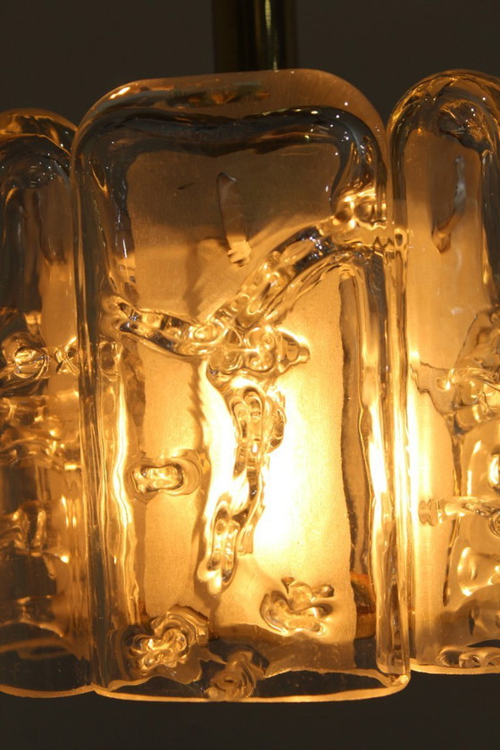 Image 1 of Design-Pendelleuchte Doria Eisglas