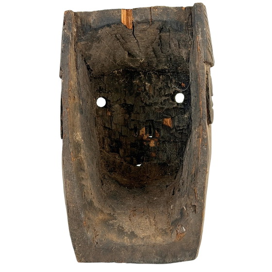Antique Nepalese Shaman Mask with Teeth – Middle Hills – ca. 1900–1930 – Sculpture, Wood (photo 2 of 6)