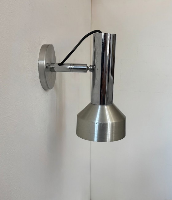 Image 1 of Applique vintage regolabile, metallo cromato e spazzolato, Francia, 1970