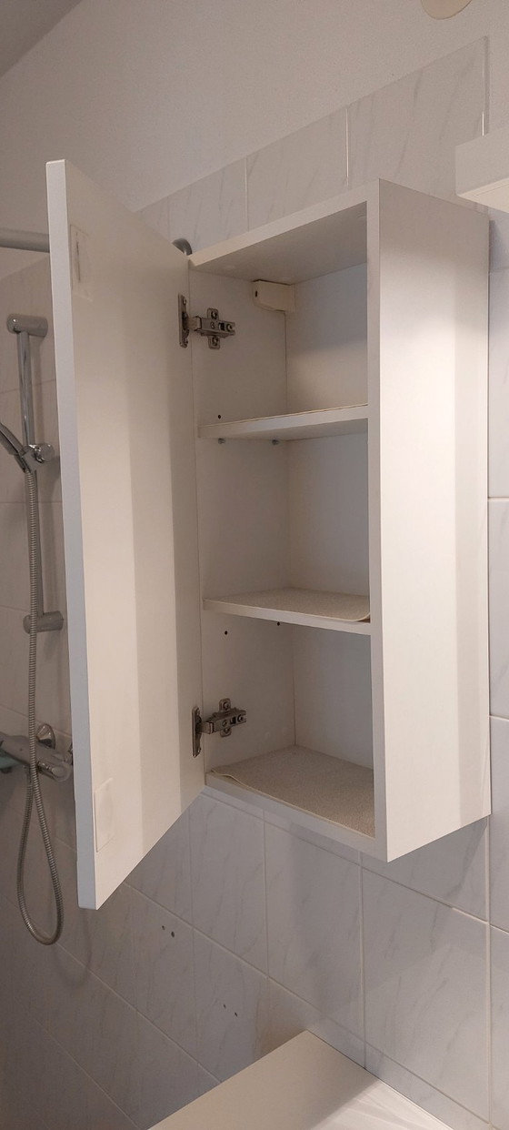 Image 1 of 2 White Bathroom Wall Cabinets