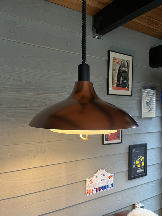 Vintage Dijkstra Space Age-hanglamp, koperkleurig metallic – Dijkstra Lampen, Hanglampen (photo 9 of 10)