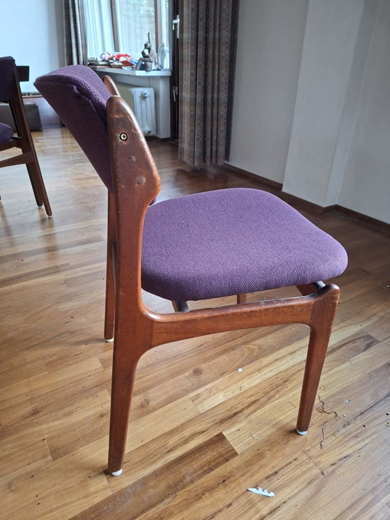 Set da pranzo in teak design danese (anni '60), Allungabile & marchio Danish Control, Legno, Marrone (foto 6 di 9)