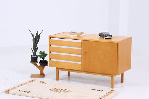 Vintage Hellerau 794/9-16 chest of drawers made of birch wood | Mid - Century drawer cabinet | wooden storage #04-18